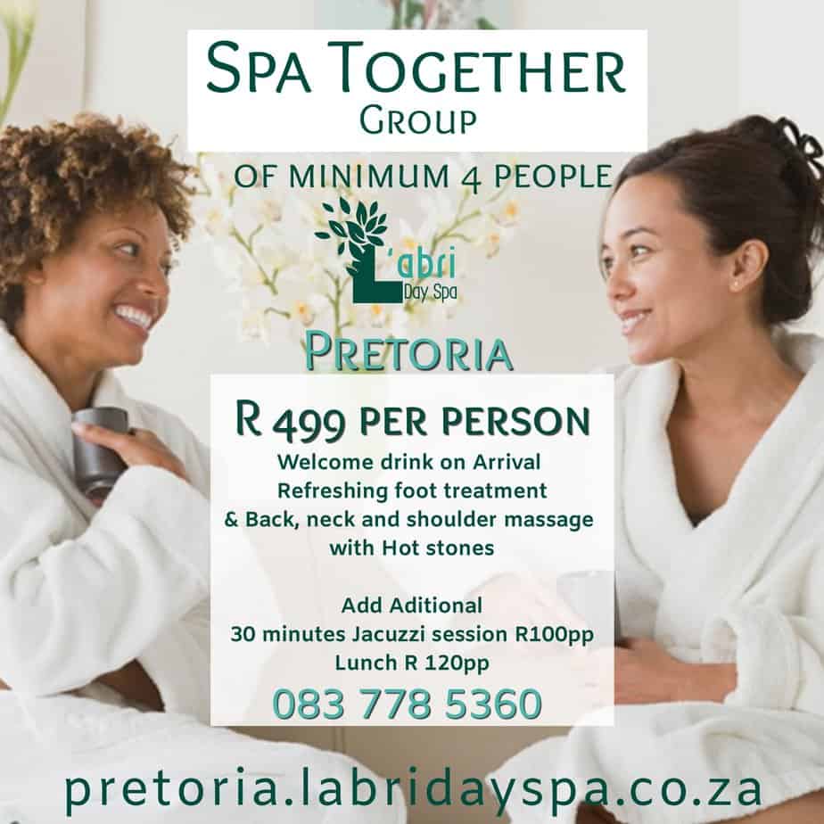 Group spa together special - L'abri day spa
